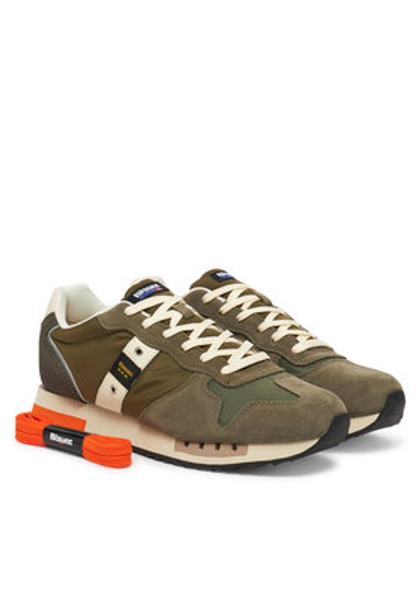 Blauer Sneakersy S5QUEENS01 Khaki. Kolor: brązowy. Materiał: materiał