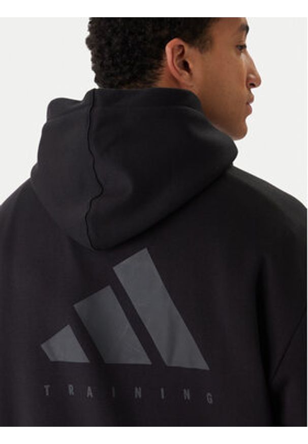 Adidas - adidas Bluza Power JZ6248 Czarny Oversize. Kolor: czarny. Materiał: bawełna