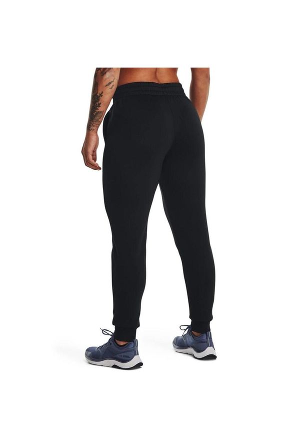 Spodnie dresowe damskie Under Armour Fleece Jogger. Kolor: czarny. Materiał: dresówka