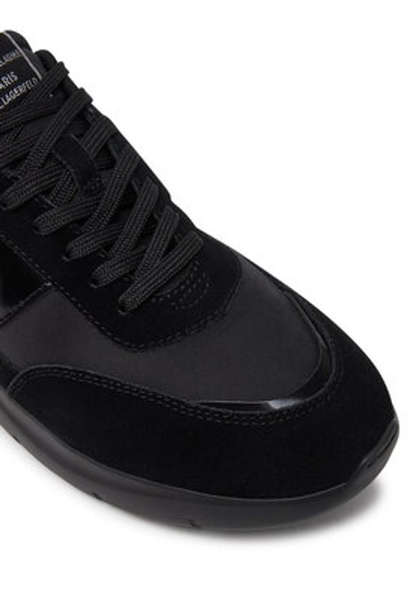 Karl Lagerfeld - KARL LAGERFELD Sneakersy Serger KL53637 Czarny. Kolor: czarny. Materiał: nubuk, skóra