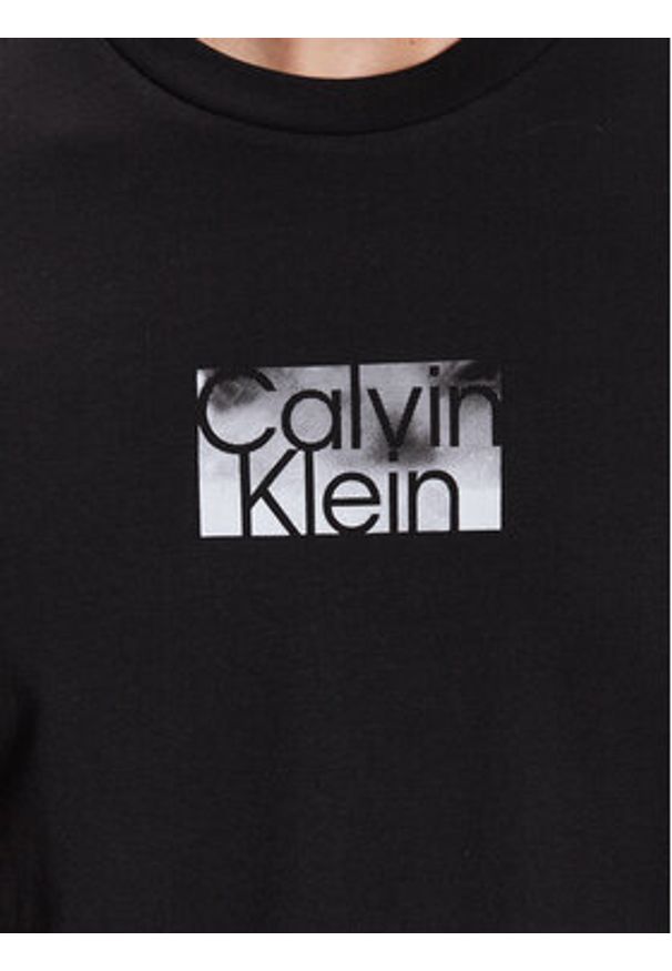Calvin Klein T-Shirt Cloud Logo T-Shirt K10K111119 Czarny Regular Fit. Kolor: czarny. Materiał: bawełna