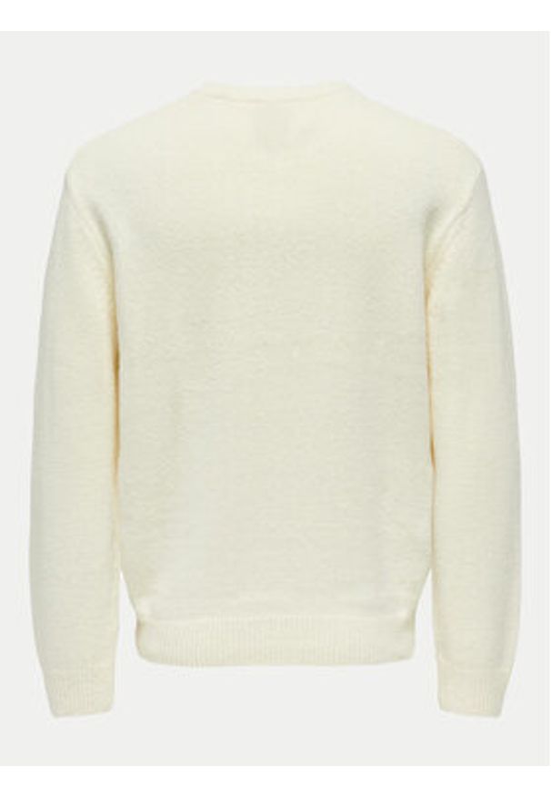 Only & Sons Sweter Anthony 22029798 Écru Regular Fit. Materiał: bawełna