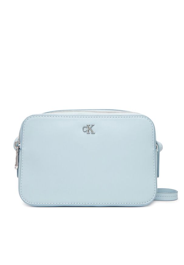 Calvin Klein Torebka Ck Camera Bag LV04F3173G Błękitny. Kolor: niebieski. Materiał: skórzane