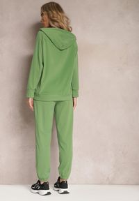 Renee - Zielony Komplet Dresowy 2-częściowy z Bluzą i Spodniami Serenitea. Kolor: zielony. Materiał: dresówka #4