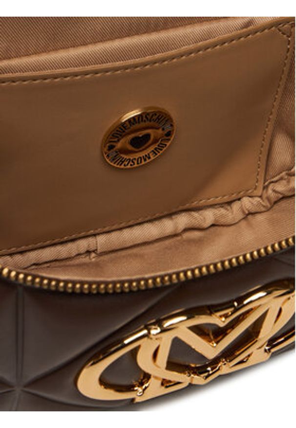 Love Moschino - LOVE MOSCHINO Saszetka nerka JC4187PP0NLC0313 Brązowy. Kolor: brązowy. Materiał: skóra
