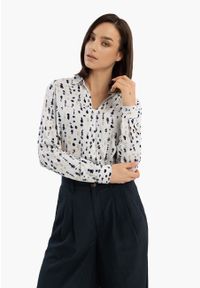 Volcano - Koszula z wzorem K-TUDI. Kolor: biały #1