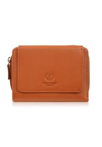 PAOLO PERUZZI - Portfel damski skórzany pomarańczowy duży w orientacji poziomej z RFID Paolo Peruzzi SL-07-OR. Kolor: pomarańczowy. Materiał: skóra #1