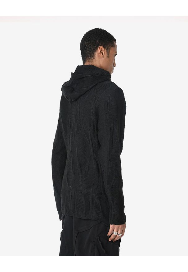La Haine Inside Us Sweter Full Zip | LM244 | Mężczyzna | Czarny. Okazja: na co dzień. Typ kołnierza: kaptur. Kolor: czarny. Materiał: bawełna, poliester. Wzór: jednolity, aplikacja. Styl: casual, elegancki, sportowy