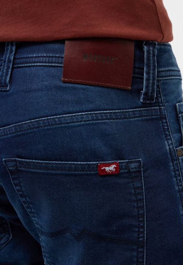 Męskie Spodnie Jeansowe Mustang Style Oregon Slim K Denim Blue 1015872 5000 983