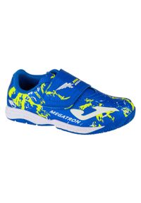 Buty piłkarskie dla dzieci Joma Megatron 2404 Jr. Kolor: żółty, wielokolorowy, niebieski. Materiał: materiał, syntetyk. Szerokość cholewki: normalna. Sport: piłka nożna
