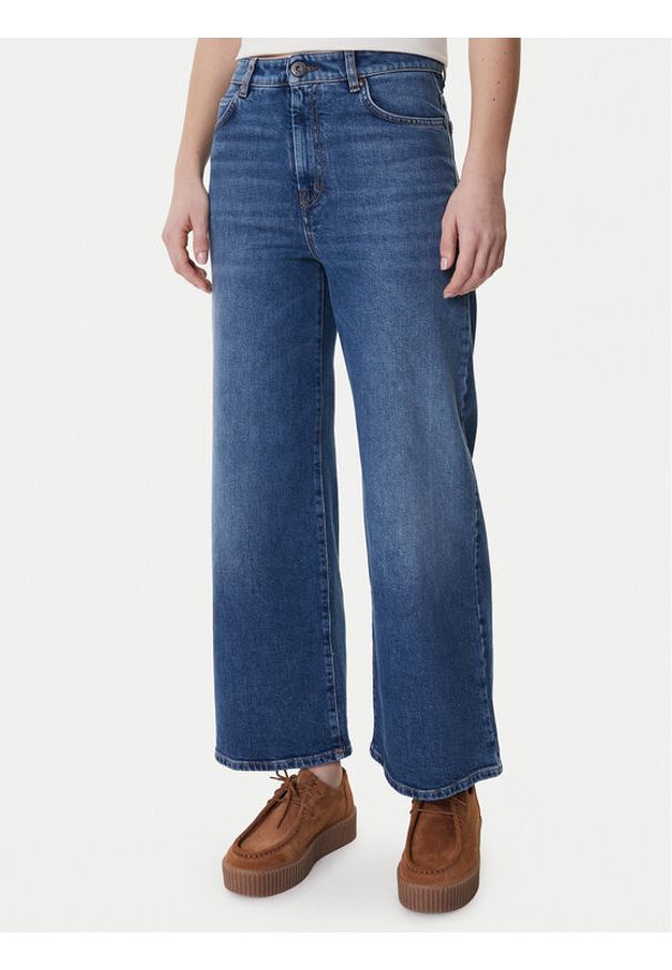 Weekend Max Mara Jeansy Pulvino 2615181061 Granatowy Wide Leg. Kolor: niebieski