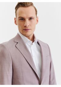Pako Lorente - PAKO LORENTE – Gładka różowa marynarka garniturowa męska. Okazja: na komunię, na ślub cywilny, na wesele. Kolor: różowy. Materiał: wełna. Wzór: gładki. Styl: boho #3