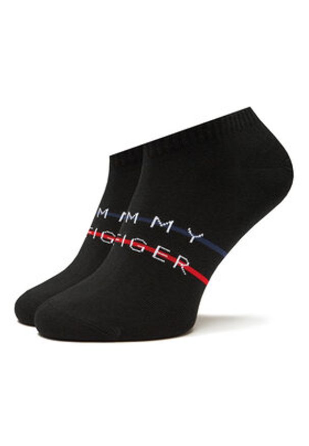TOMMY HILFIGER - Tommy Hilfiger Zestaw 2 par niskich skarpet męskich 701222188 Czarny. Kolor: czarny. Materiał: bawełna, materiał
