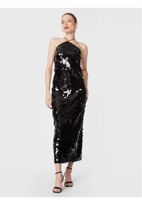 ROTATE Sukienka koktajlowa Big Sequins RT2247 Czarny Slim Fit. Kolor: czarny. Materiał: syntetyk. Styl: wizytowy