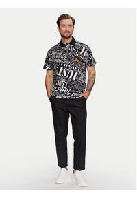 Just Cavalli Polo 75OAG6R0 Czarny Regular Fit. Typ kołnierza: polo. Kolor: czarny. Materiał: bawełna #2