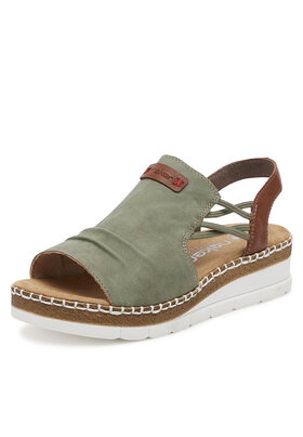 Rieker Sandały CEO-V1261-52 Zielony. Kolor: zielony. Materiał: syntetyk