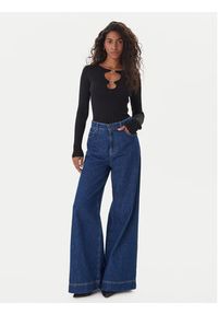 Fracomina Sweter FS25WT7021K501Q7 Czarny Slim Fit. Kolor: czarny. Materiał: syntetyk #5