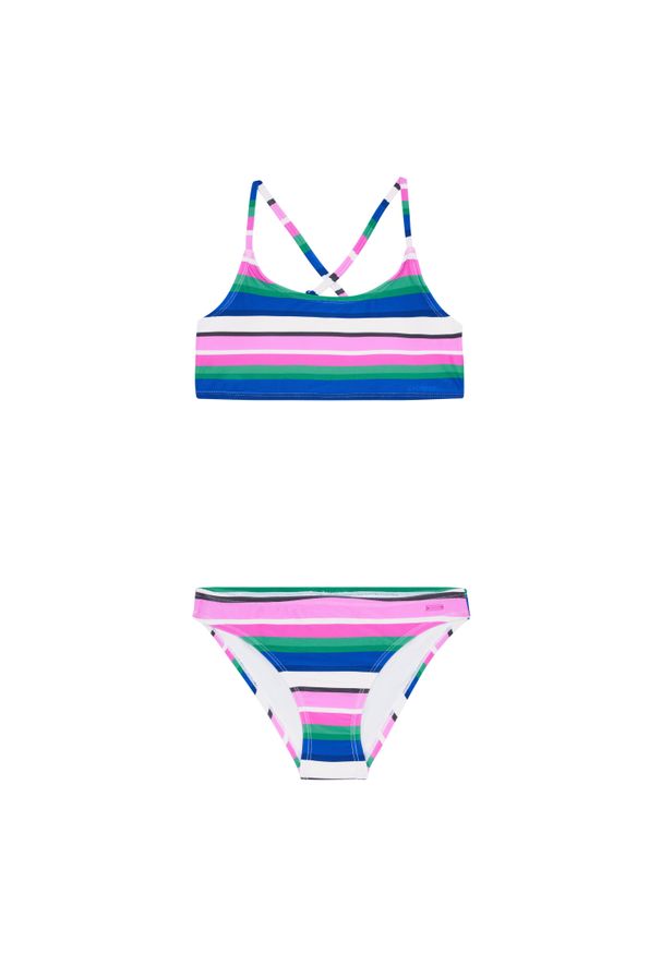 Dziewczęcy dwuczęściowy kostium kąpielowy Protest Wirl. Kolor: niebieski