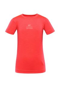 ALPINE PRO - T-shirt dziecięcy Alpine Pro Basiko 128-134 - Oddychający i Wygodny. Kolor: zielony