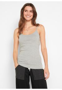 bonprix - Bawełniany top na cienkich ramiączkach (3 szt.). Kolor: biały. Materiał: bawełna. Długość rękawa: na ramiączkach #1