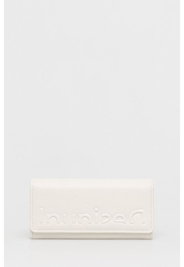 Desigual portfel i etui na karty 22SAYP10 damski kolor biały. Kolor: biały. Materiał: materiał. Wzór: gładki
