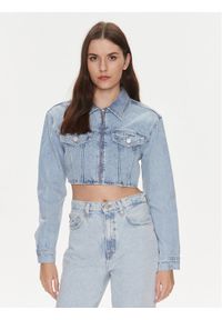 Tommy Jeans Kurtka jeansowa DW0DW17450 Niebieski Slim Fit. Kolor: niebieski. Materiał: bawełna #1