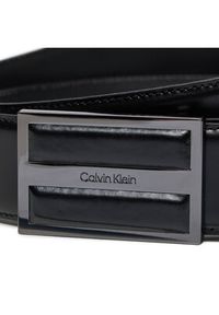 Calvin Klein Pasek Męski Leather Inlay Plaque 35mm K50K511956 Czarny. Kolor: czarny. Materiał: skóra