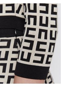 Elisabetta Franchi Kardigan MK-33Z-31E2-V380 Écru Slim Fit. Materiał: syntetyk, wiskoza