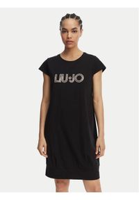 Liu Jo Beachwear Sukienka codzienna VA6212 JS003 Czarny Regular Fit. Okazja: na co dzień. Kolor: czarny. Materiał: bawełna. Typ sukienki: proste. Styl: casual #1