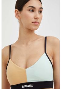 Rip Curl biustonosz sportowy mirage run swim surf kolor turkusowy gładki. Kolor: turkusowy. Materiał: skóra, materiał. Rodzaj stanika: wyciągane miseczki. Wzór: gładki. Sport: bieganie #3