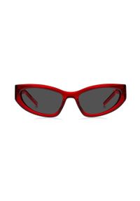 Hugo - HUGO okulary przeciwsłoneczne męskie kolor czerwony. Kształt: owalne. Kolor: czerwony #4