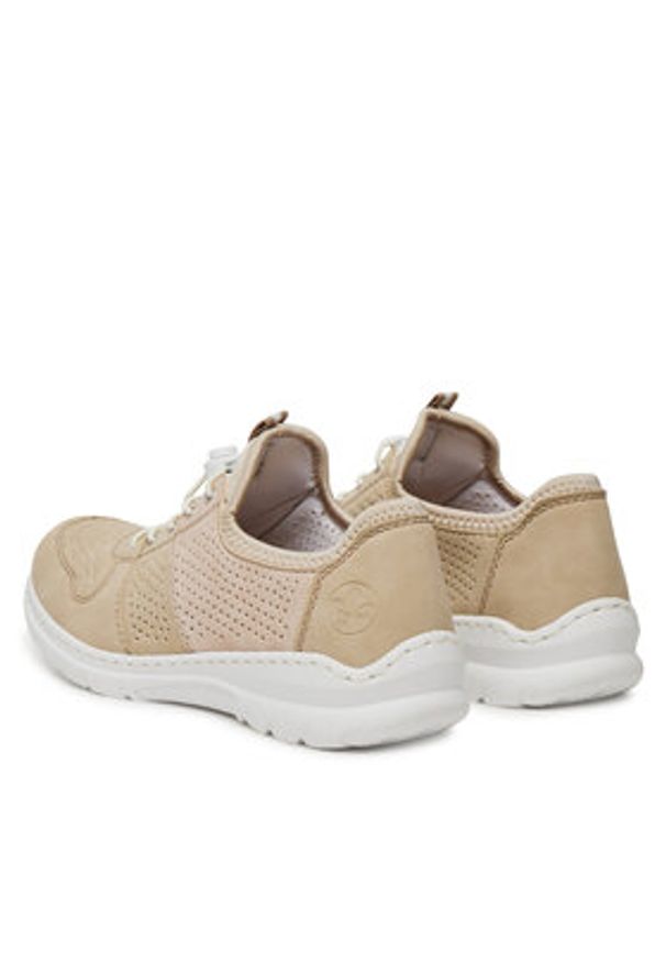 Rieker Sneakersy L3254-62 Beżowy. Kolor: beżowy. Materiał: materiał, syntetyk