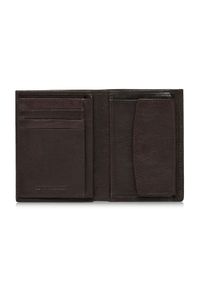 Ochnik - Brązowy skórzany niezapinany portfel męski. Kolor: brązowy. Materiał: skóra #4
