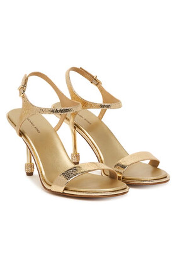 MICHAEL Michael Kors Sandały Ivy High 40S6IVHS1M Złoty. Kolor: złoty. Materiał: skóra