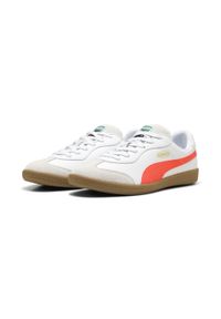 Puma - Buty piłkarskie KING 21 IT PUMA White Glowing Red. Kolor: czerwony, biały, wielokolorowy. Sport: piłka nożna