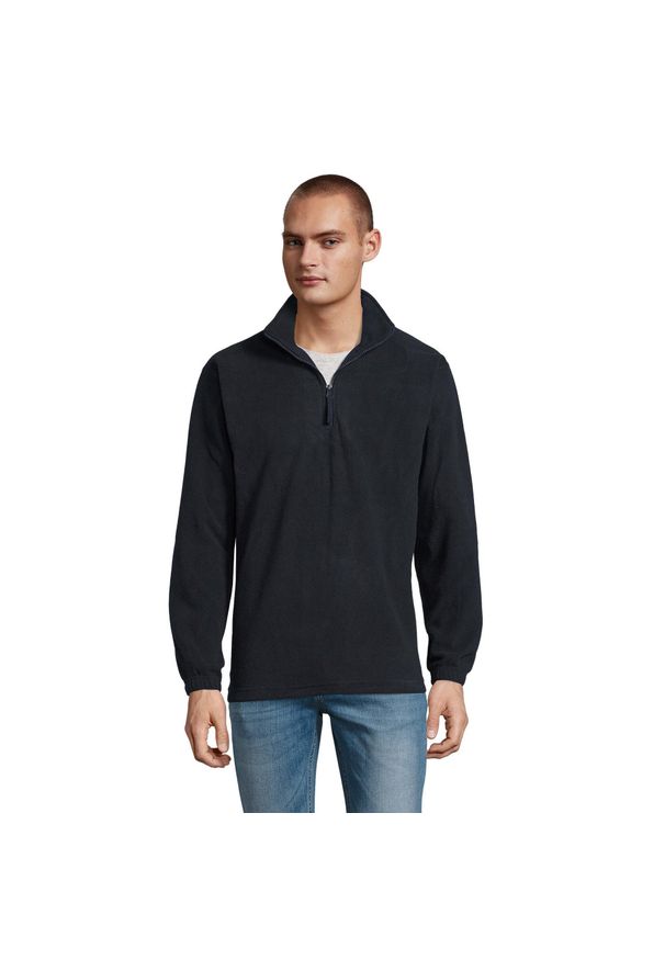 SOL'S - Bluza Polarowa Unisex Dla Dorosłych Ness Half Zip. Kolor: niebieski. Materiał: polar. Sezon: zima
