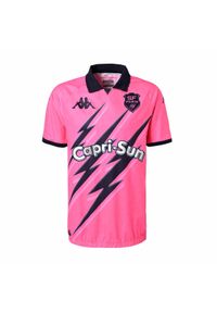 Kappa - Koszulka domowa Stade Français 2024/25. Kolor: niebieski, różowy, wielokolorowy