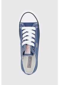 Cross Jeans tenisówki damskie kolor granatowy. Nosek buta: okrągły. Zapięcie: sznurówki. Kolor: niebieski. Materiał: guma #4