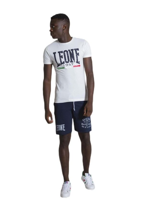 LEONE 1947 APPAREL - Męska koszulka z krótkim rękawem Leone 1947 Apparel. Kolor: biały. Materiał: tkanina. Długość rękawa: krótki rękaw. Długość: krótkie. Sport: fitness