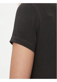 Tommy Jeans T-Shirt Lips DW0DW17373 Czarny Slim Fit. Kolor: czarny. Materiał: bawełna