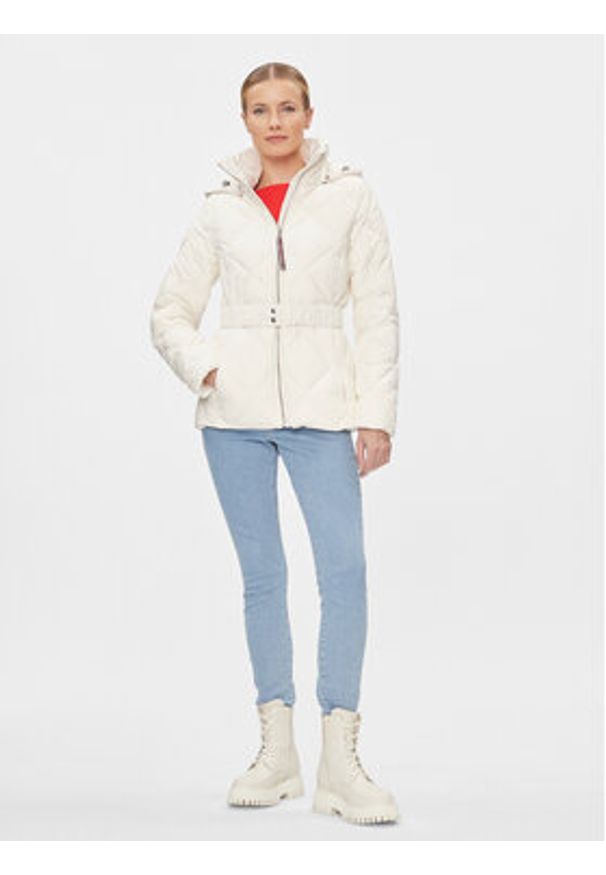 TOMMY HILFIGER - Tommy Hilfiger Kurtka zimowa WW0WW40327 Écru Regular Fit. Materiał: syntetyk. Sezon: zima