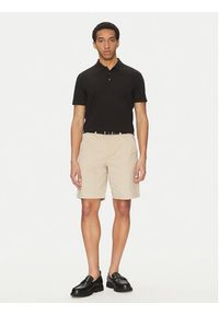 Calvin Klein Polo LV04LB220G Czarny Regular Fit. Typ kołnierza: polo. Kolor: czarny. Materiał: syntetyk #5