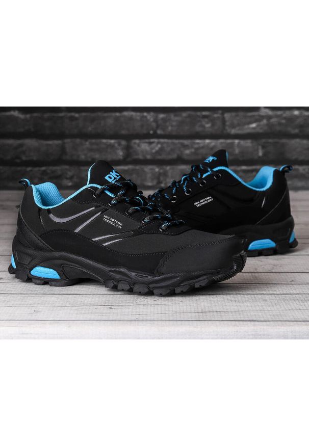 Buty damskie trekkingowe wodoodporne DK FALCON. Kolor: wielokolorowy, niebieski, czarny