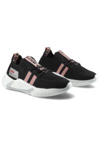 Czarne Sneakersy Damskie Artiker Sportowe Półbuty. Okazja: na co dzień. Kolor: czarny. Materiał: dzianina. Szerokość cholewki: normalna #9