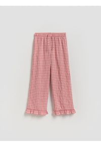 Reserved - Spodnie z gniecionej tkaniny - wielobarwny. Materiał: tkanina
