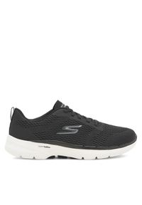 skechers - Skechers Sneakersy 124512BKW Czarny. Kolor: czarny. Materiał: mesh, materiał