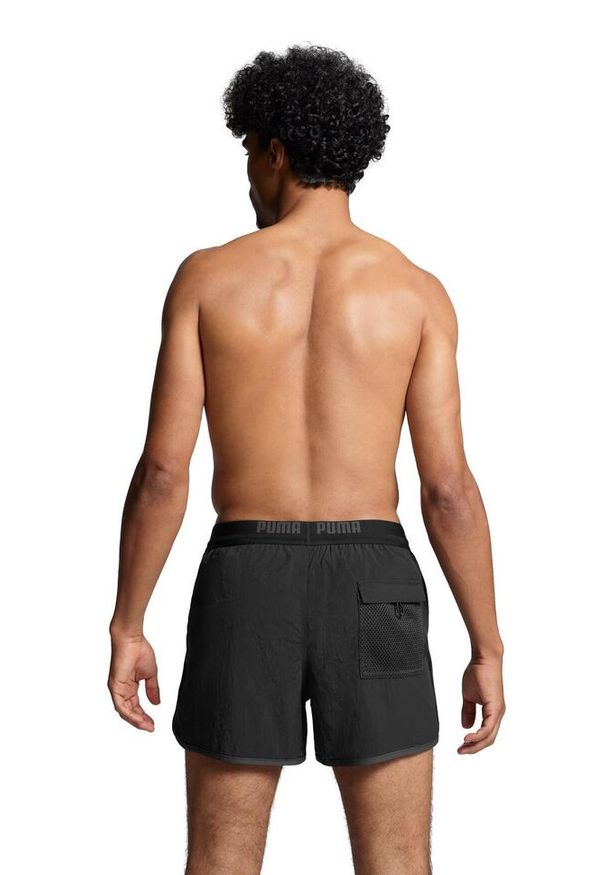 Kąpielówki męskie Puma, Track Shorts, czarne. Kolor: czarny. Materiał: poliester. Długość: krótkie. Styl: sportowy