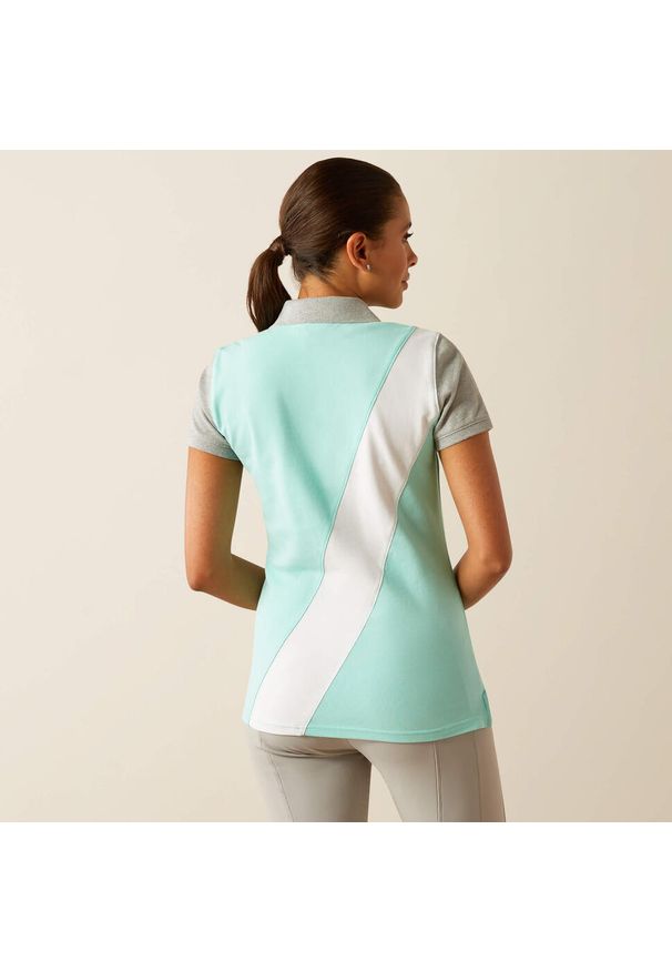 Damska koszulka polo Ariat Taryn Button. Typ kołnierza: polo. Kolor: wielokolorowy, niebieski, zielony