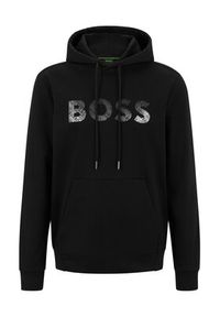 BOSS - Boss Bluza Soody Mirror 50486853 Czarny Regular Fit. Kolor: czarny. Materiał: bawełna #9