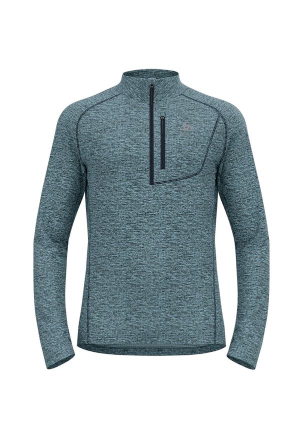 Odlo - Bluza techniczna męska ODLO Tencia Mid Layer 1/2 zip. Kolor: wielokolorowy, niebieski, szary